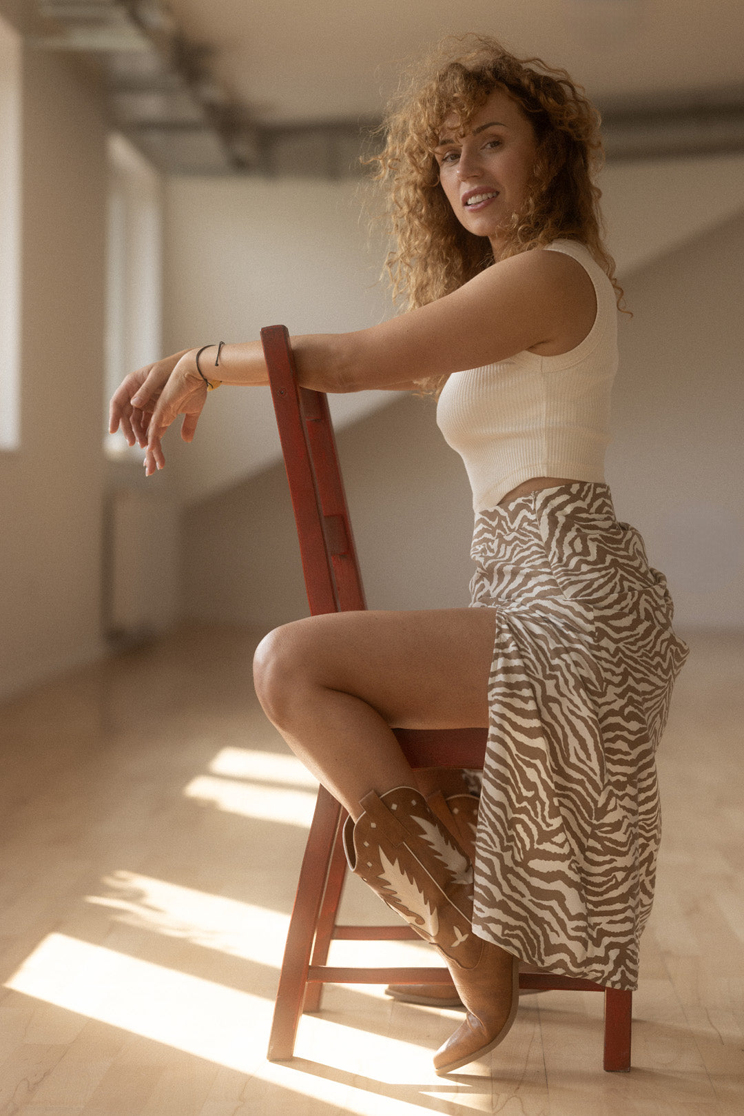 Spódnica Bonita - Crema (Wiskoza)