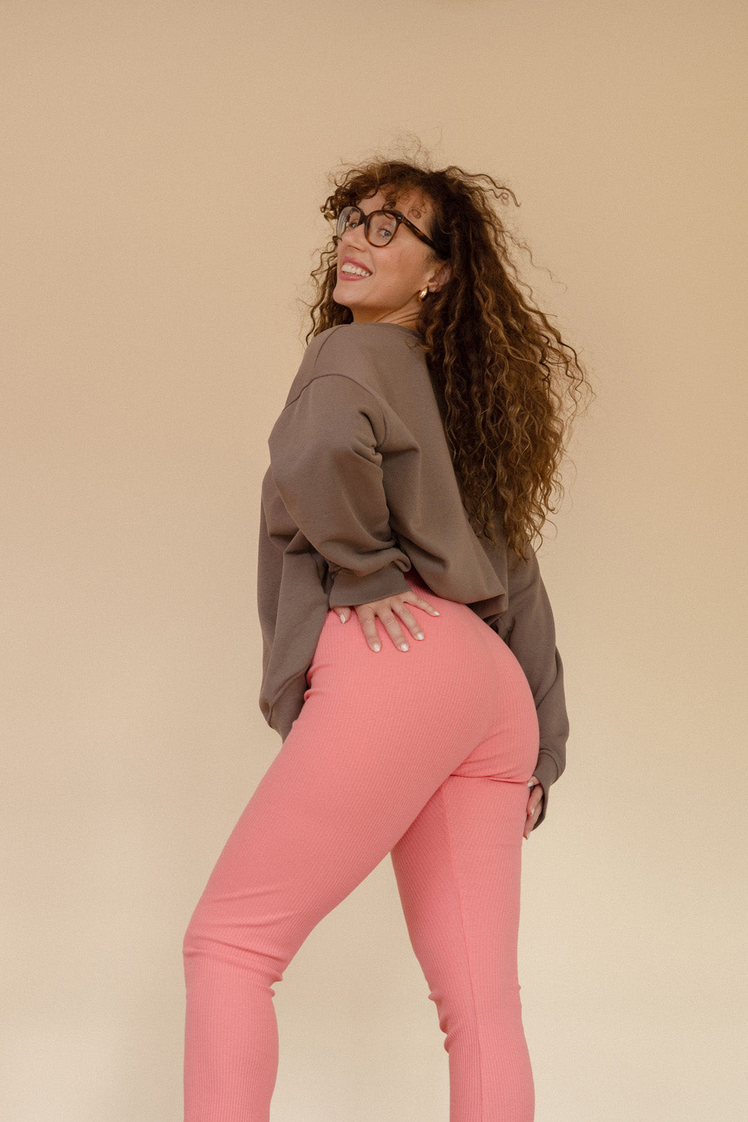 Legginsy Floryda Flare - Peachy Pink