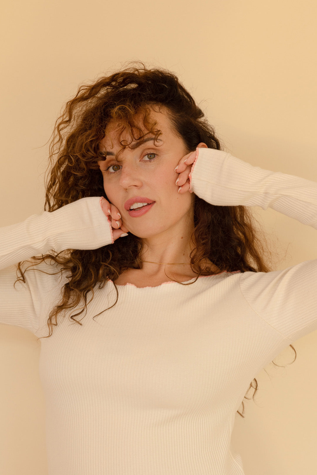 Longsleeve Francesca z Mereżką - Cotton Oats